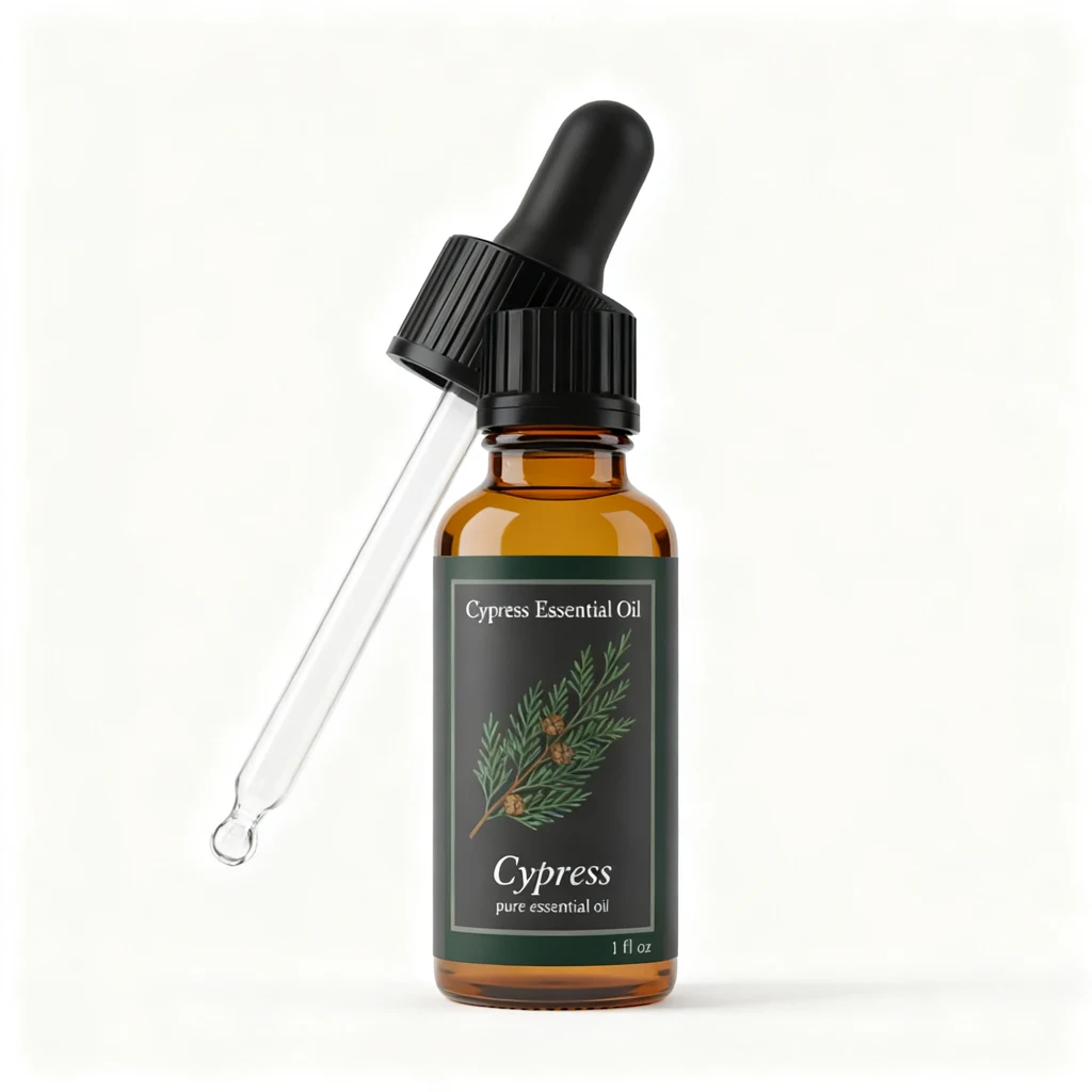 Cypress Essential Oil bottle